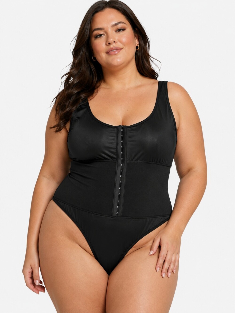 AKIRA | Snatched Corset Detail Sleeveless Bodysuit